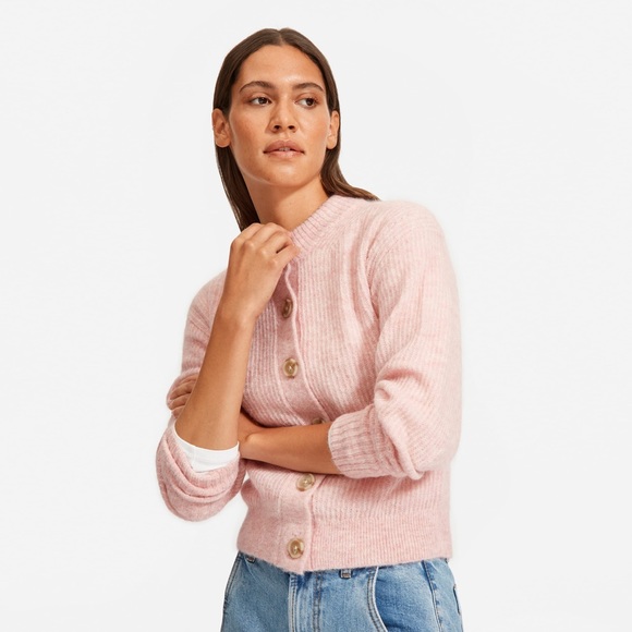 cropped alpaca cardigan everlane